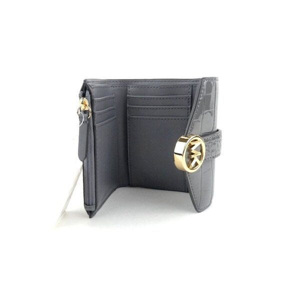 Michael Kors Carmen Heather Gray Medium Flap Bifold Wallet NWT - Picture 3 of 5